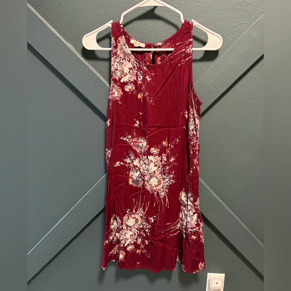 Maurices Wine Color Floral Women’s Dress